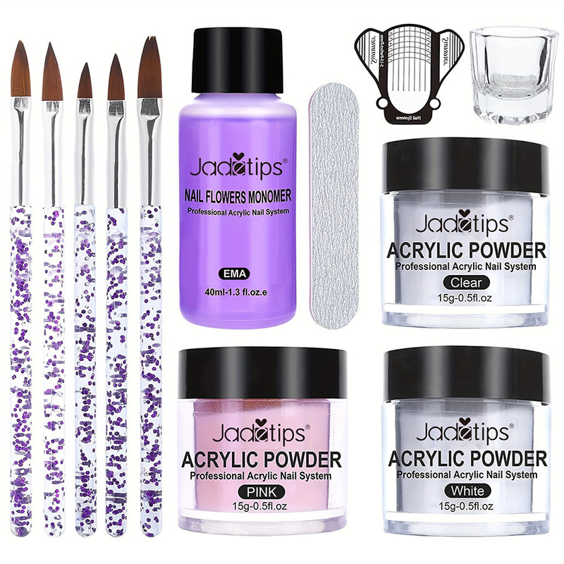 Cross-Border Hot Selling Manicure Crystal Powder Liquid Set Crystal Single Set Tool Nail Brush Set Crystal Nail Tool Cross-Border Hot Selling Manicure Crystal Powder Liquid Set Crystal Single Set Tool Nail Brush Set Crystal Nail Tool