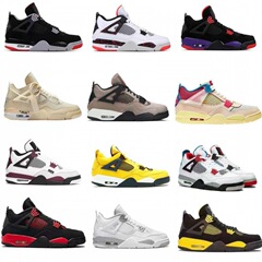 AJ4莆田対外貿易クロスボーダー卸売りジョー4赤青鴨白オリオAJ4バスケットシューズAJ3莆田靴なし