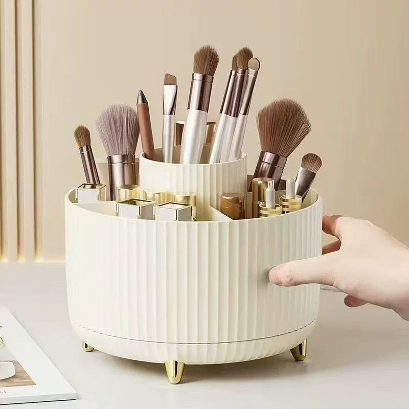 Rotating Makeup Organizer, tabletop cosmetic storage, multi-compartment, 15.2 cm