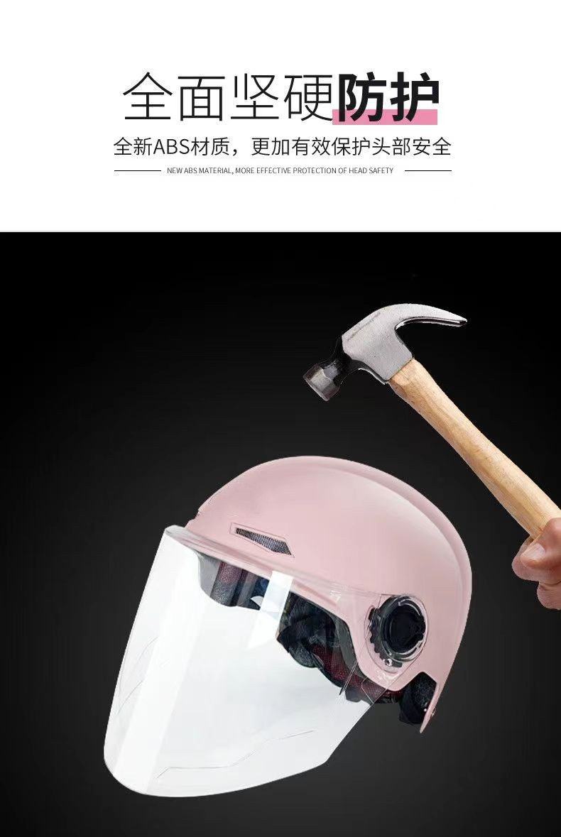 Suitable for New National Standard 3C Certified Electric Vehicle Helmets for Men and Women, Universal Battery Vehicle Safety Helmets for All Seasons, Summer Protection
