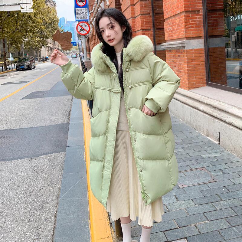 2024 New chubby girl Chinese Style Plus Large Size Pregnant Women Over Knee Long Loose Down Jacket Women's plus size 2442 2024 New chubby girl Chinese Style Plus Large Size Pregnant Women Over Knee Long Loose Down Jacket Women's plus size 2442