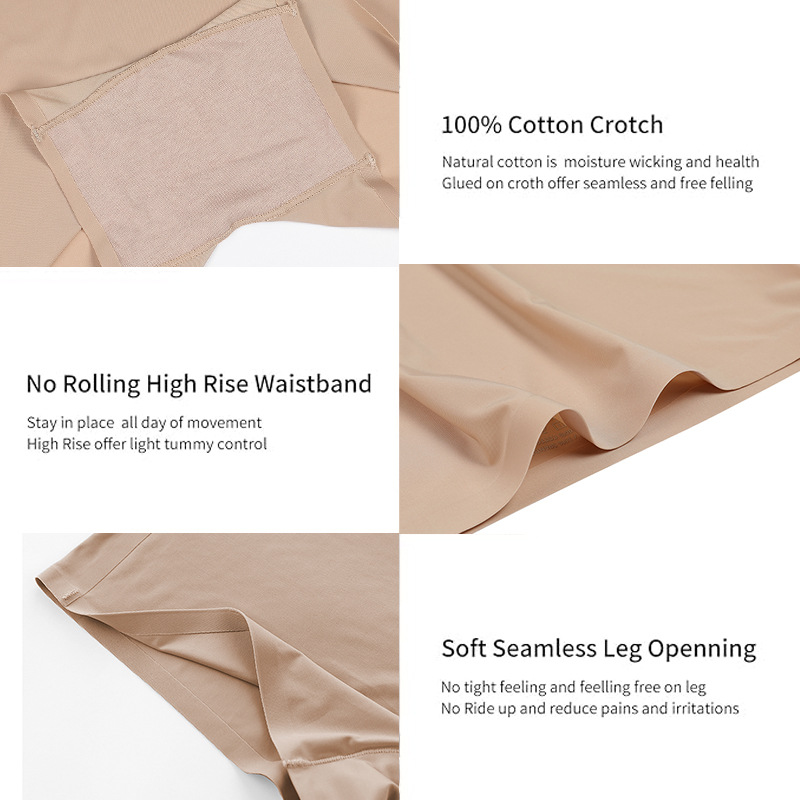 Shorts de Seguridad Estilo Europeo y Americano, Braguitas Tipo Boxer de una Pieza para Mujer, Antiexposición, Ajuste Delgado, Cintura Media, Seda Helada, Ropa Interior de Seguridad sin Costuras para Mujer.