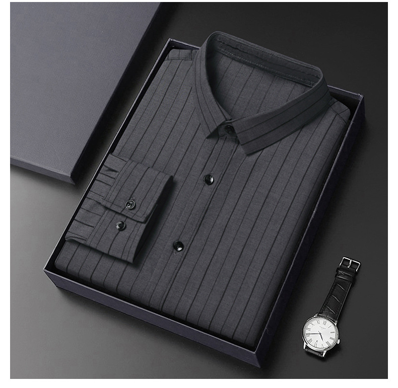 Camicia elegante uomo manica lunga traspirante no stiro_voghion.com
