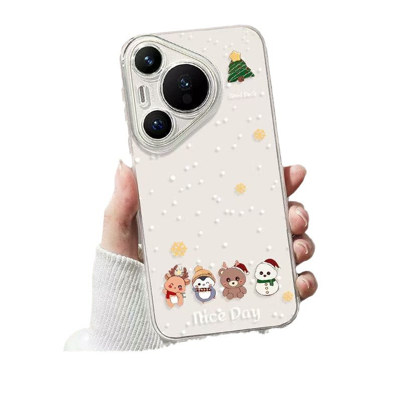 El árbol de Navidad es adecuado para el nuevo Huawei P70 Space Shell Honor 100pro alta transparencia mate60 todo incluido NOVA12