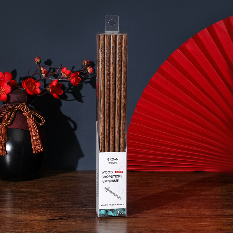 페인트 없음 닭 날개 나무 젓가락 10 쌍