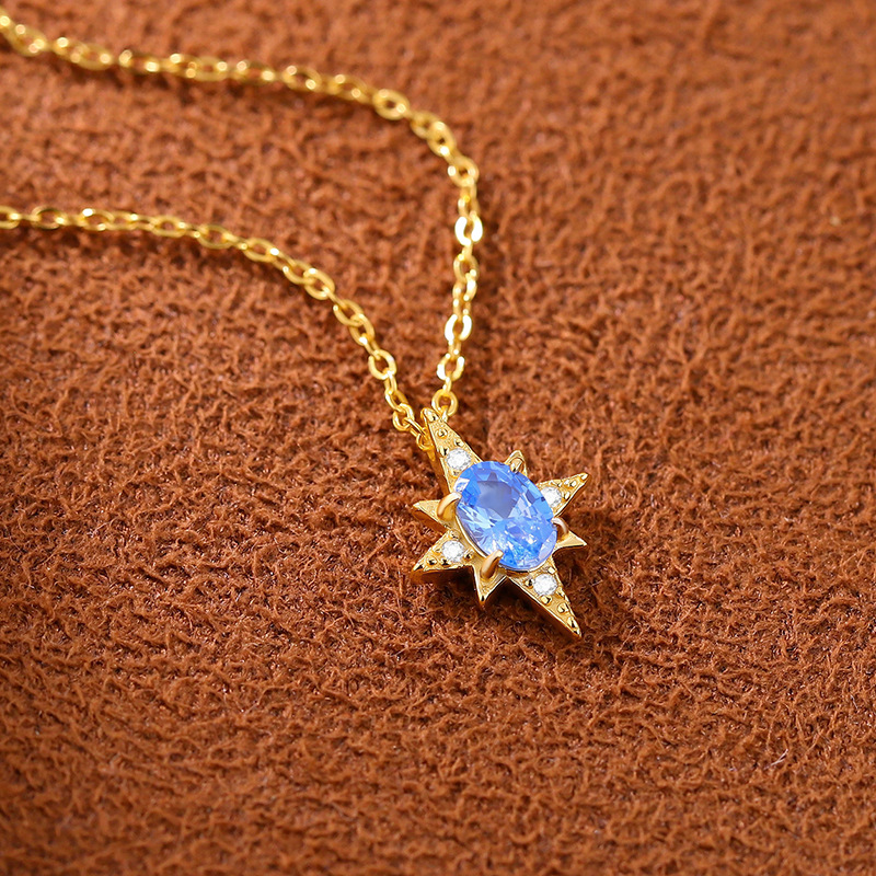925 sterling silver Chain Material cable chain Chain Type 1 Piece 925 Sterling Silver Star 925 Sterling Silver Cable Chain Pendant Necklace