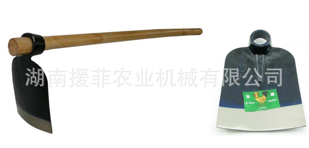 出口生产东南亚锄头橘红色油漆HOE，H301 H316规格  H317