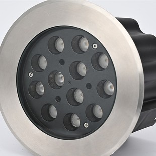 Led Underground Light Outdoor Embedded Round Buried Spotlight Lawn Square Stainless Steel 3-72W Buried Light