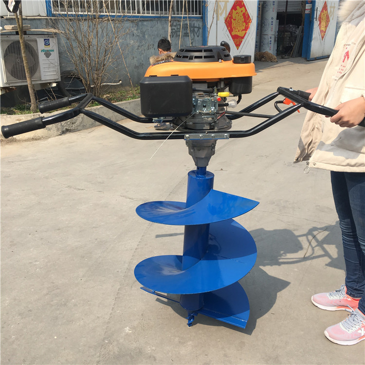 双人手提式钻眼机 便携式汽油挖坑机钻孔直径70厘米
