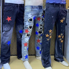 Men jeansせっかくの新型メンズデニムのゆるい長ズボンの商品の供給源の卸売りをしています。