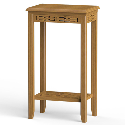 Indoor floor-standing flower table, retro flower table, solid wood Chinese-style flower stand, living room pothos flower stand, bamboo flowerpot stand