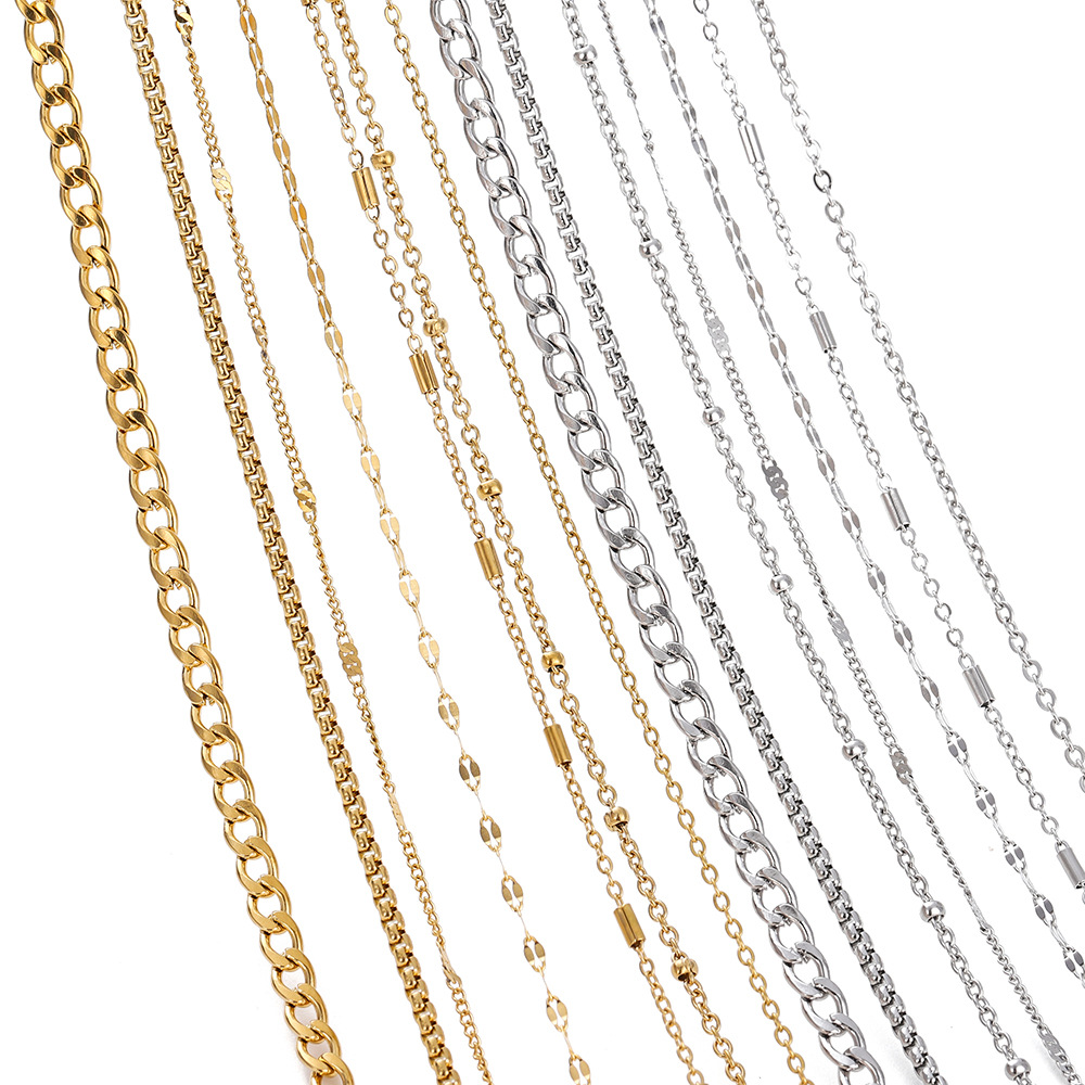 10g Weight Chain Jewelry Making Type DIY Jewelry Accessories Classification 2 M Quantity 304 Stainless Steel Material Solid Color Pattern All Seasons Season Plating Design Basic, Simple Style Style 2 M 304 Stainless Steel DIY Jewelry Accessories Chain Basic Simple Style Solid Color 23