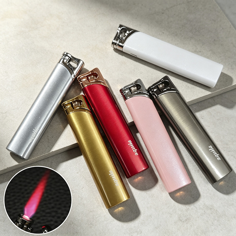 TY235A creative long lighter windproof red flame cigarette lighter personalized metal smoking set Wholesale TY235A creative long lighter windproof red flame cigarette lighter personalized metal smoking set Wholesale