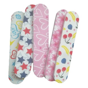 9cm nail tools frosted nail file manicure double-sided polishing and polishing strip creative printing nail polish strip