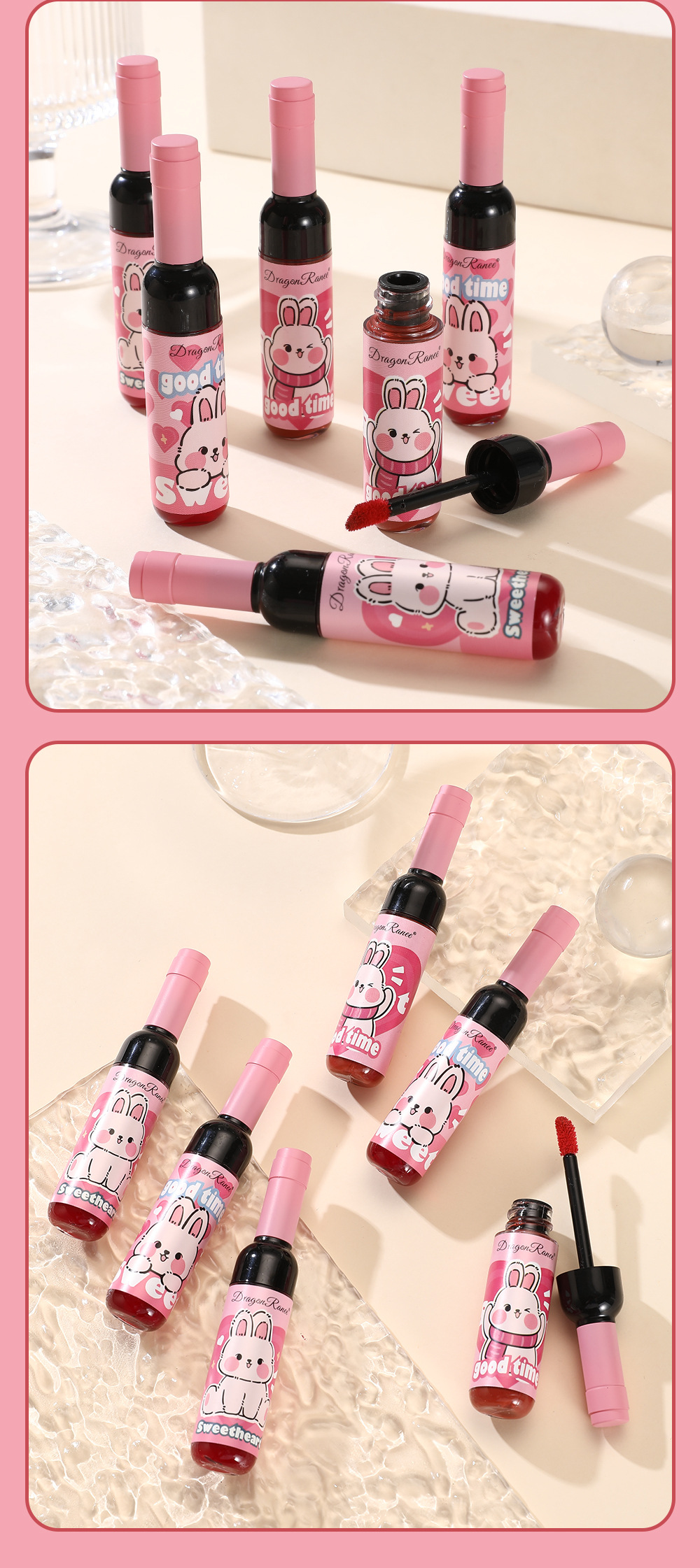 23g Weight Lip Glaze Type Of Cosmetics Contains Liquid Ingredient Lip Glaze Material Rabbit Pattern Rabbit Lip Glaze Lip Glaze Beauty & Health 6