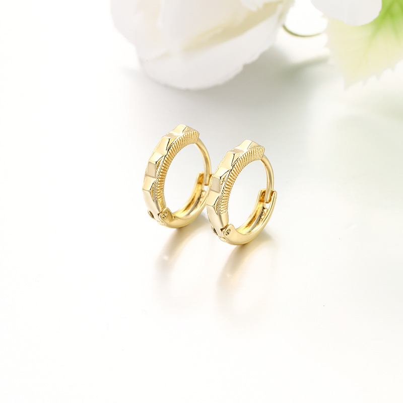 Xuping estilo simple personalidad geometría círculo auriculares temperamento clásico transfronterizo aretes de estilo europeo y americano auriculares al por mayor mujeres