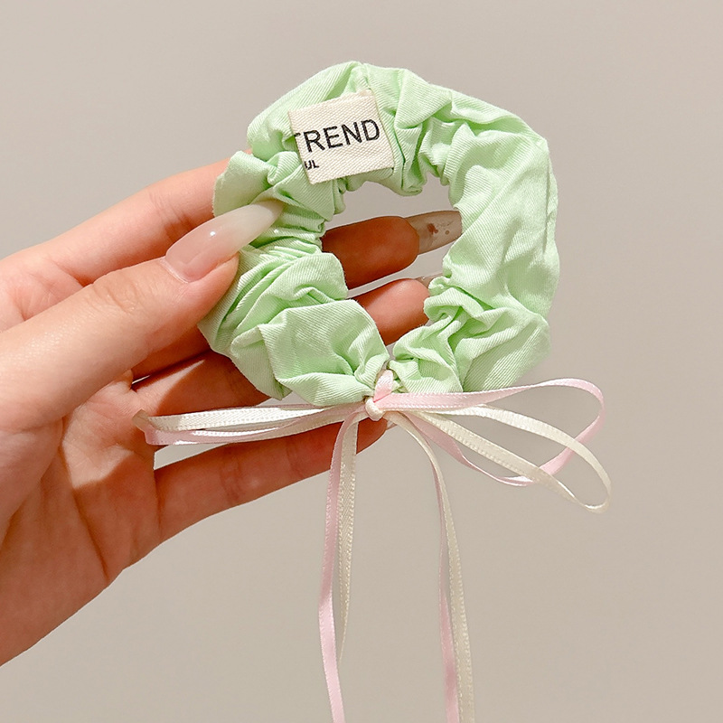 Arco de estilo francés pastoral, anillo de cabello de intestino grande, encaje de alta calidad, cordón de cabello suave coreano, tocado grande