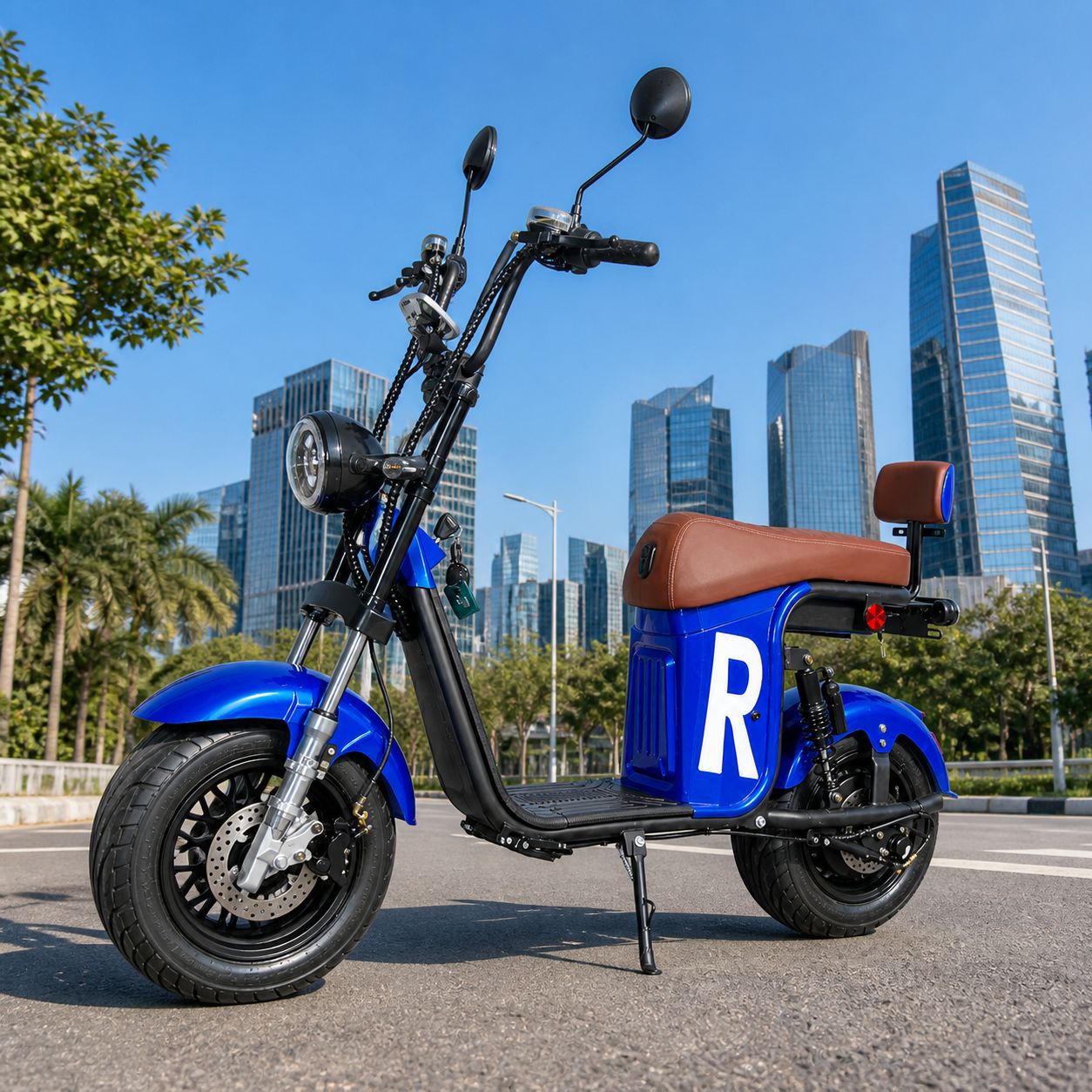 Brazil Harley Citycoco large wheel wide tire electric vehicle adult electric bicycle electric motorcycle battery vehicle manufacturer
