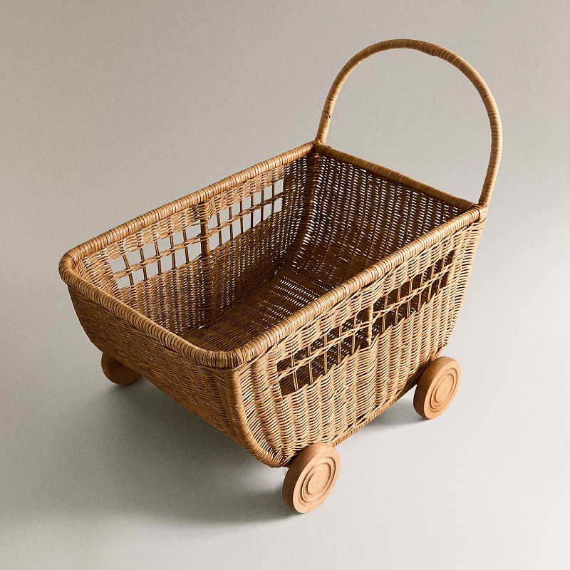 Baby Baby Walking Carriol de caña para niños juguetes de aniversario regalo de cumpleaños fotografía accesorios de carro de mano