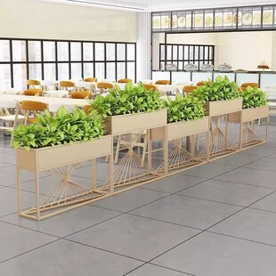 铁艺屏风办公室矮隔断栅栏餐饮餐厅饭店卡座围栏大厅绿植花槽花架-阿里巴巴