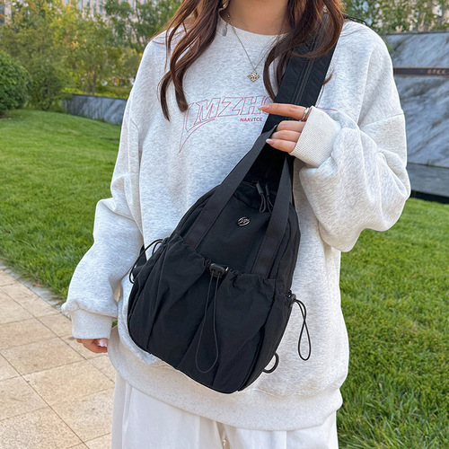 Minimalist Lightweight Unisex Waterproof Drawstring Multi-functional Chest Bag, Backpack with Dual Shoulder Straps, Can Be Crossbody or Hand-carry, Portable for Outings
