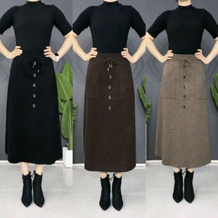 ����ſۋ�����ë�¿�ᘿ�Ͳȹ�@��ֱͲ����ȹ��ɫ�ﶬ����ȹ�ӿ�