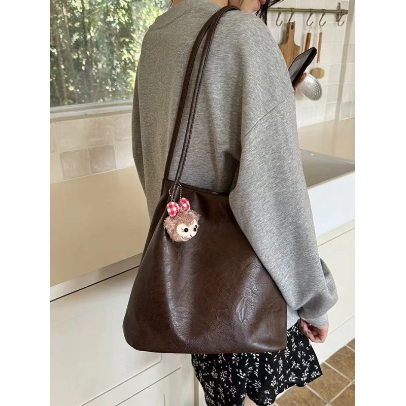 (2개) 한국식 심플 올 매치 백 여성 가을 겨울 새로운 패션 토트 백 틈새 어깨 가방 클래스 통근 핸드백