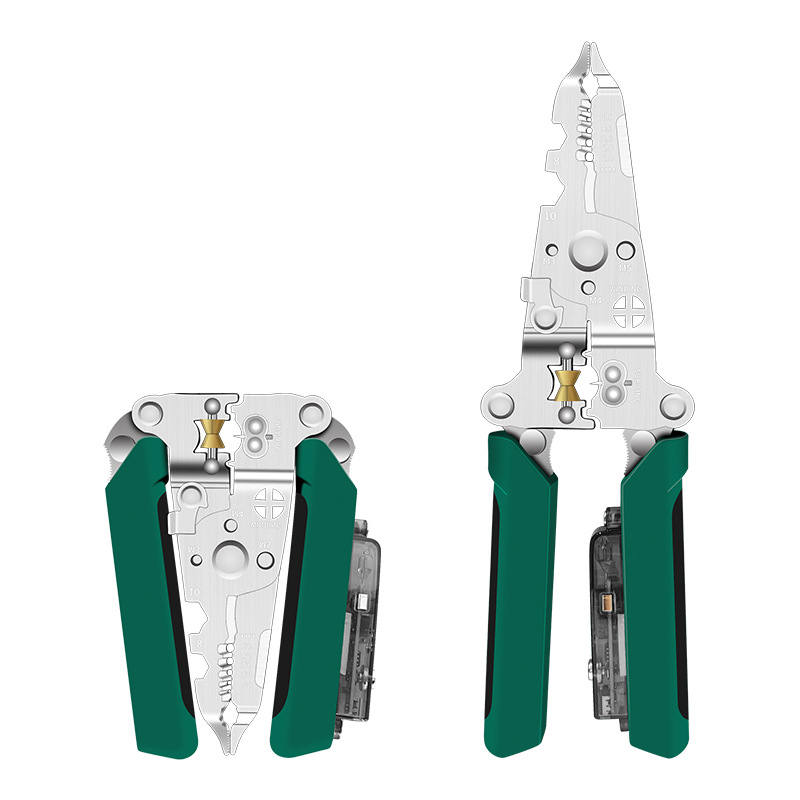 Grado industrial personalizado de alta gama doce en uno con bolígrafo de prueba, alicates pelacables plegables, tarjeta de enchufe, nuevo especial para electricista