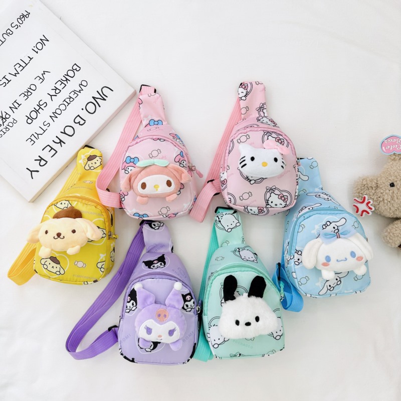 Autumn and Winter New Cartoon Cute Children's Bags, Wallet Crossbody Bags, Melody Pouches, Casual Girls' Shoulder Bags