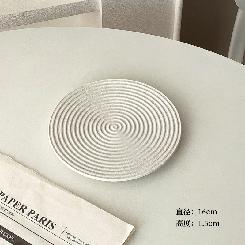 法式复古陶瓷盘家用高级感浮雕甜品蛋糕盘圆盘点心餐盘碟子盘子|undefined