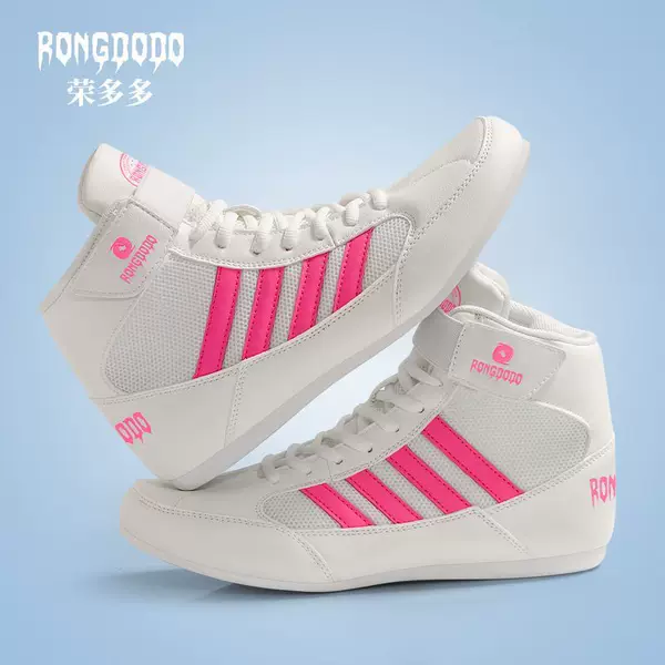 Professional Boxing Shoes for Men, Free Fighting and Sanda Shoes for Women, Fighting and Muay Thai Training Shoes, Non-Slip, Wear-Resistant, High-Top Wrestling Shoes