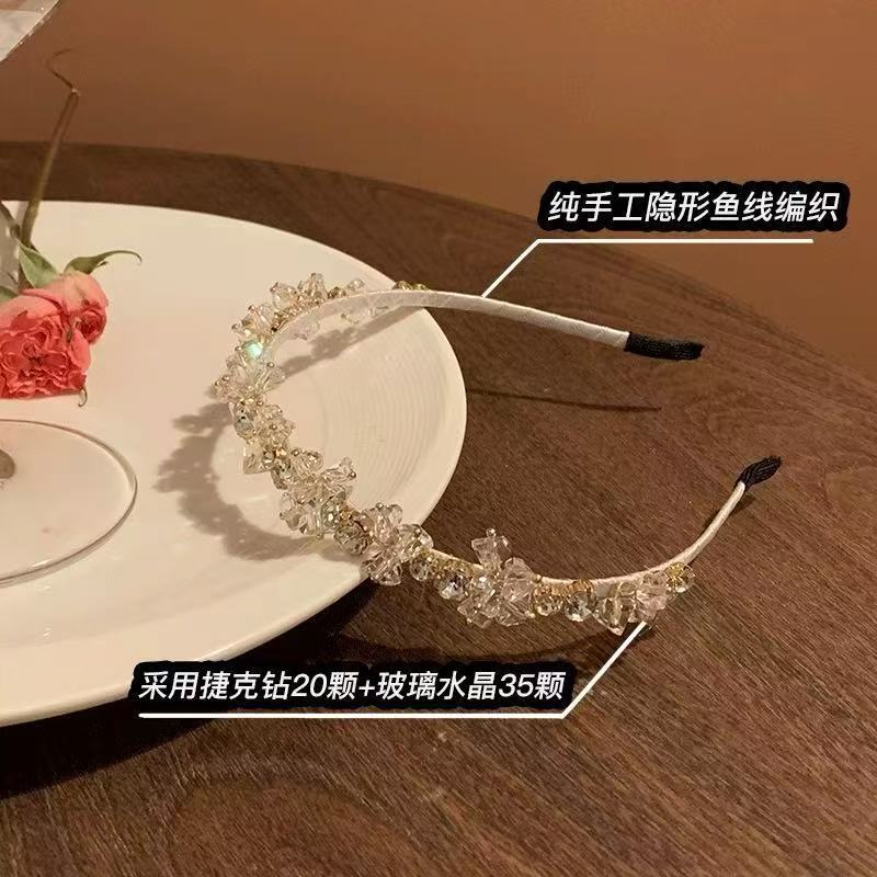 高级感发箍法式水钻2025新款生日头饰头箍女发捆发卡发饰|undefined