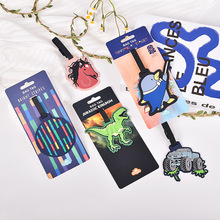 PVC行李牌定制软胶硅胶公交车订制LOGO登机牌来图卡套工作牌定做