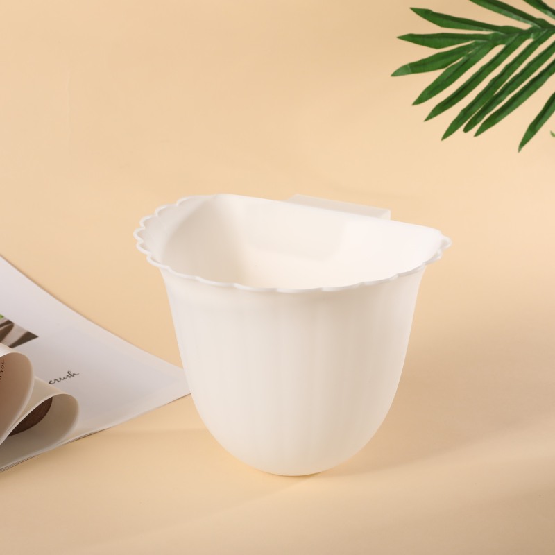 壁掛け式フラワーゴミ箱 家庭用 キッチン デスク コーヒーテーブル カウンター ゴミ処理 吊り下げ式 省力 環境に優しい|undefined