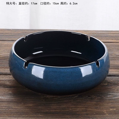 luxury ceramic ashtray, high-end commercial – Car ashtray - blue-kiln-glaze-extra-large-single-piece-safety-equipment