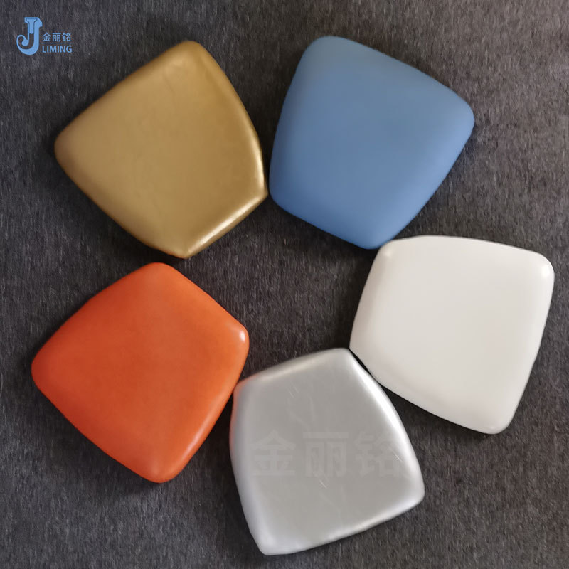 Fábrica al por mayor de metal Silla de bambú de alta esponja elástica cojín Hotel banquete silla suave bolsa móvil PU cojín de cuero bolsa de asiento
