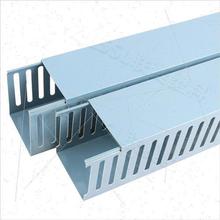 灰色方形pvc线槽100*60灰pvc线槽配电箱走线槽桥架母线槽明装线槽