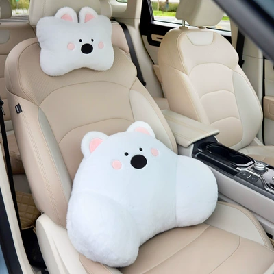 Lumbar Support Pillow, Cartoon Cute — Headrest - puppy-headrest-lumbar-support-1-set