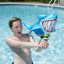 【定制】 鯊魚恐龍飛艇動物噴水槍 充氣水上灑水器 兒童戲水玩具