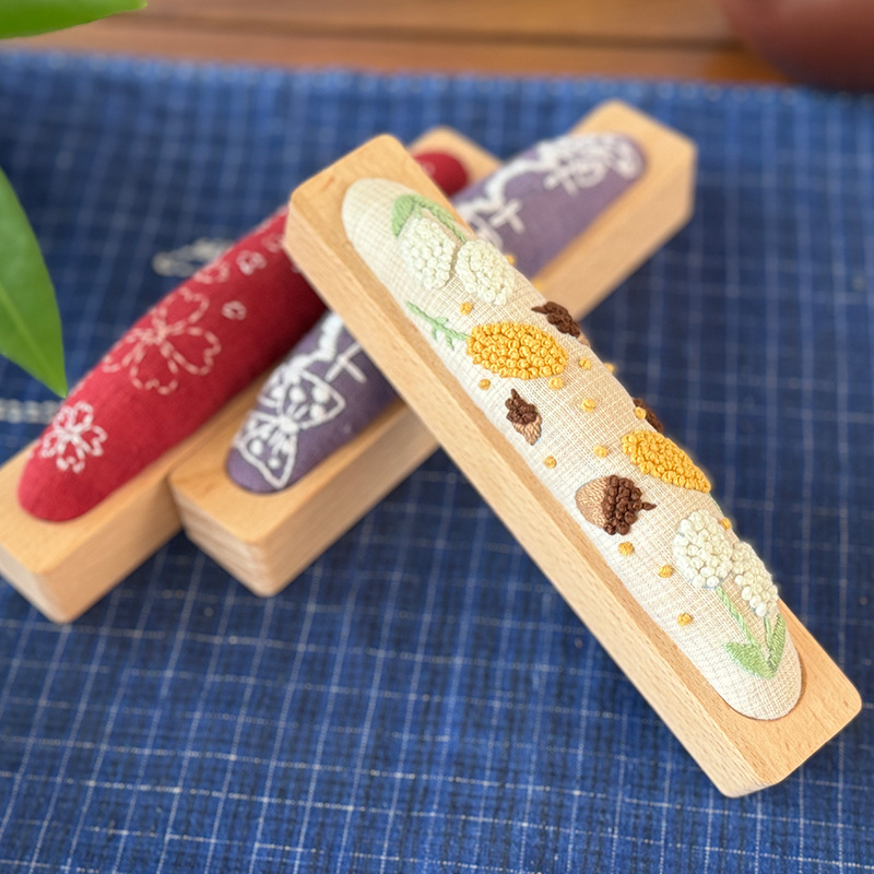 Lu bordado creativo aguja larga simple novato bordado flores y hierba sala de estar adornos hechos a mano bolsas de materiales de bordado diy