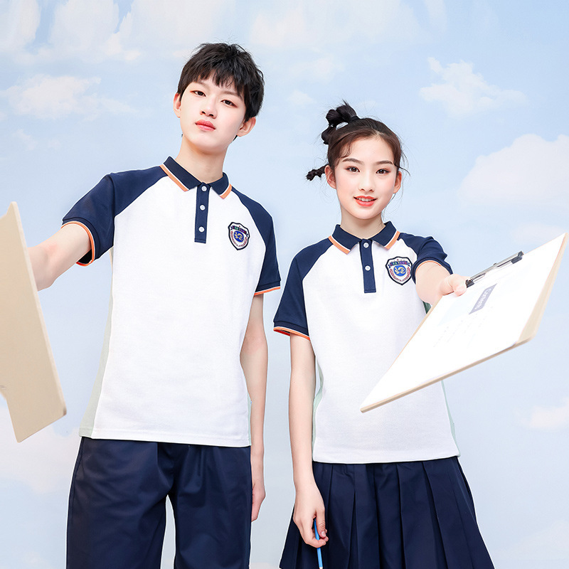 瀾洋貝小学校卒業シーズン幼稚園服装クラス服制服小学生夏服中学生オーダーメード夏|undefined