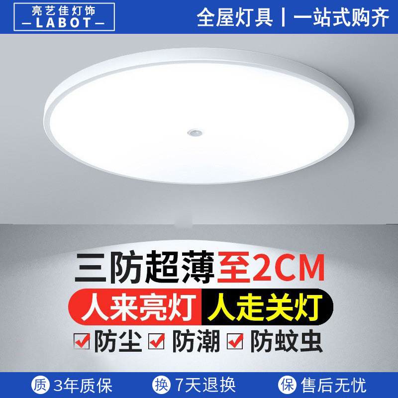 Intelligent Human body induction lamp led aisle home voice control light control property corridor radar induction ceiling lamp