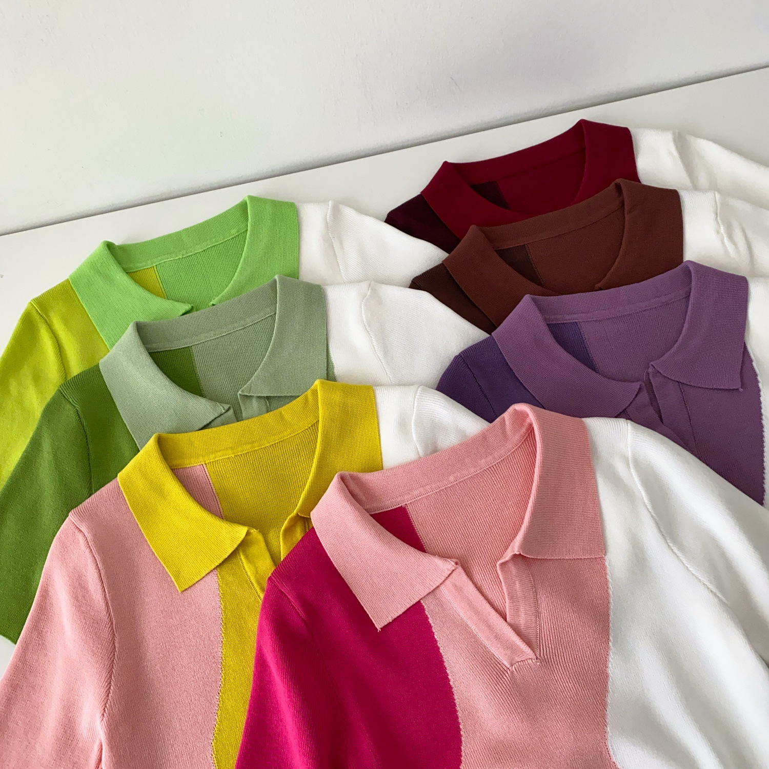 Chic Retro Polo Strickoberteil Für Damen - Stylische Bluse_voghion.com