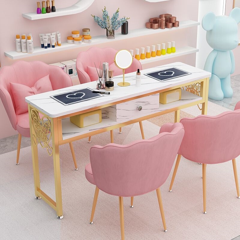 Nail Salon Table and Chair Set, Luxury High-Power Vacuum Cleaner, Single/Double Person Nail Table, Popular Economical Nail Station Nail Salon Table and Chair Set, Luxury High-Power Vacuum Cleaner, Single/Double Person Nail Table, Popular Economical Nail Station