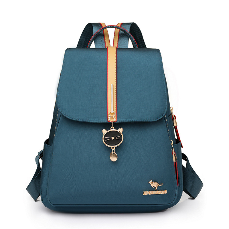 Mochila de nailon simple para mujer 2024 nueva mochila para mujer de viaje de mediana edad, moda de todo fósforo, mochila de gran capacidad, marea