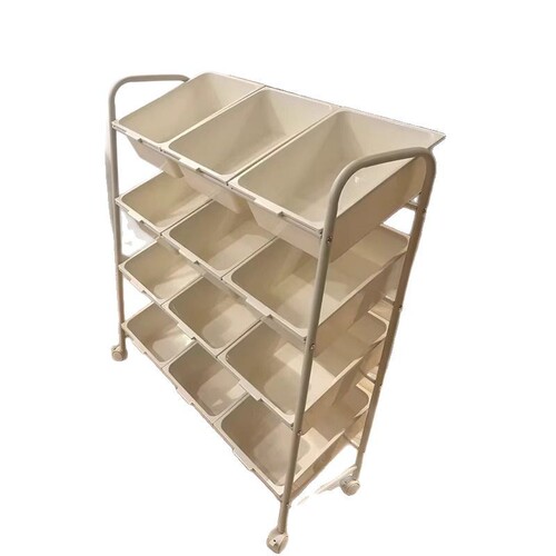 Storage shelf multi-layer storage rack children's toys snacks large capacity storage cabinet baby storage push cart storage shelf