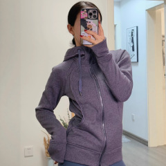lulu Scuba Full-Zip  Plush加厚连帽修身卫衣女
