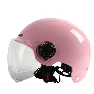 Non-Motorcycle Summer Helmet Wholesale – Motorcycle Safety Supplies - pink-transparent-short-lens