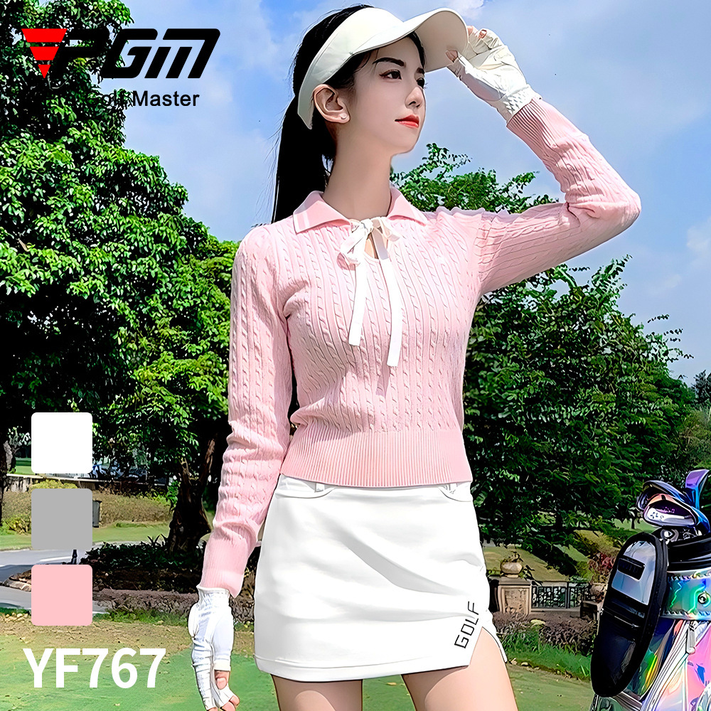 PGM Golf Clothing Women's Sweater Soft Comfortable Warm Fashion Butterfly Strap Top Hip Skirt suit