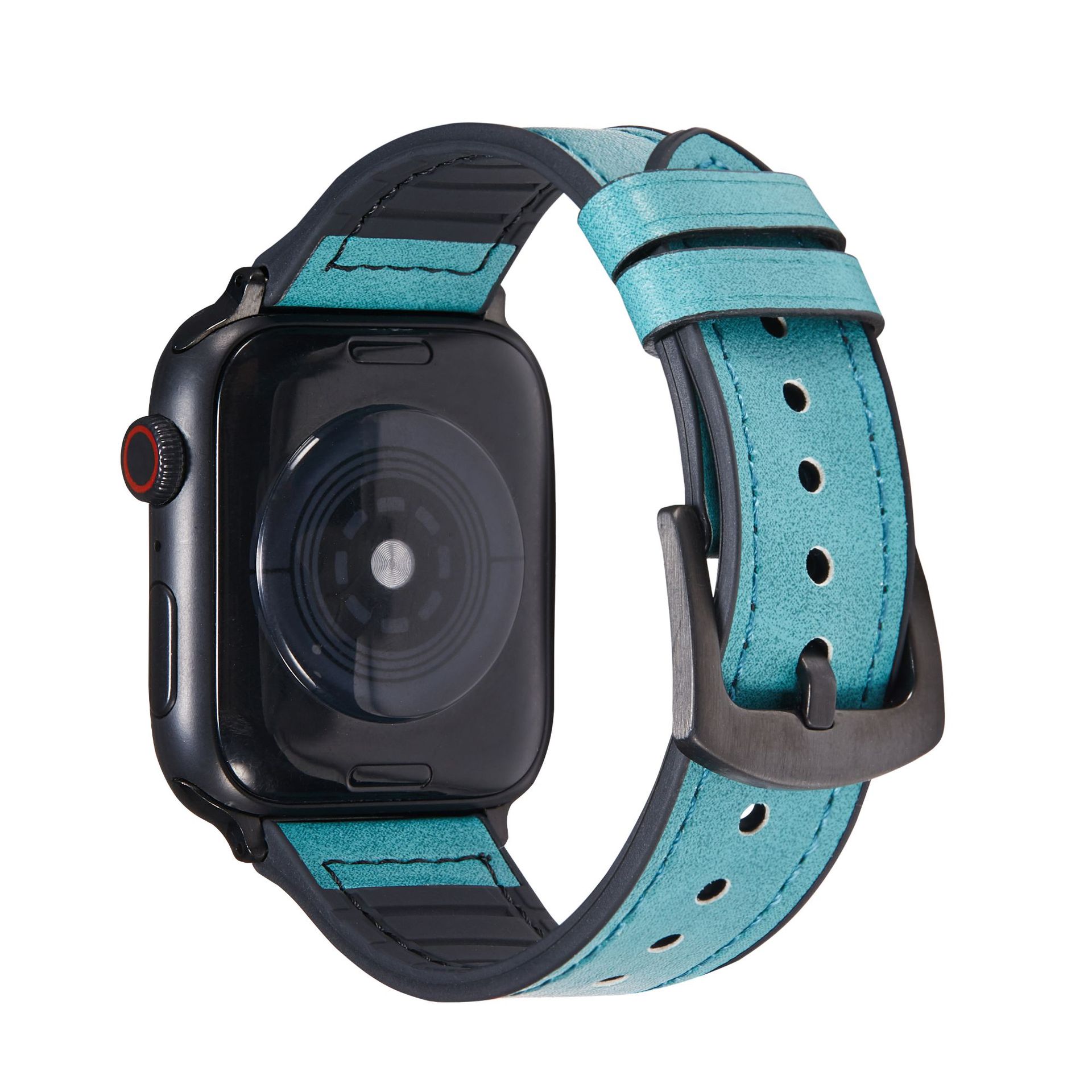 Apple 第 1 層牛革時計ストラップ Apple watch765432/se シリコンレザーマイクロファイバー時計ストラップに適しています。